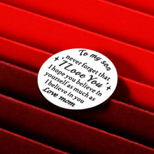 Load image into Gallery viewer, Inspirational Gifts for Son from Mom Pocket Hug Token 2023 Graduation Gifts for Son Him Teens Boy Stepson Class of 2023 Sweet 16 18 Birthday Present for Son from Stepmom Keepsakes I Love You Son Gift