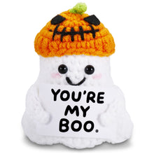 Load image into Gallery viewer, Halloween Boo Basket Stuffers for Women Him, Gifts for Boyfriend Girlfriend, You're My Boo Handmade Crochet Ghost Gifts, Halloween Basket Gifts for Husband Wife Anniversary Birthday Gift Idea