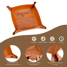 Load image into Gallery viewer, VANLOVEMAC Gifts for Dad Fathers Day Gifts from Daughter Son Kids, Leather Valet Tray Dad Birthday Gifts for Stepdad Husband Fathers Day Gifts from Wife New Dad Gifts for Men