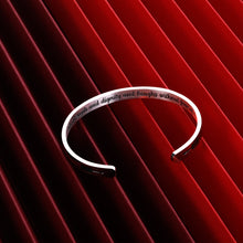 Load image into Gallery viewer, Believer Bangle Gifts Bracelet for Women Girl Inspirational Cuff for Bible Verse Feminist Mother Mom Sister She is Clothed with Strength Christmas Stocking Stuffers Birthday