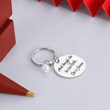 Load image into Gallery viewer, Inspirational Gift Keychain for Daughter Midsummer Night’s Dream Merchandise Her Women Girl Sister Nursery Christmas Shakespeare and though she be but little she is fierce Birthday Graduation