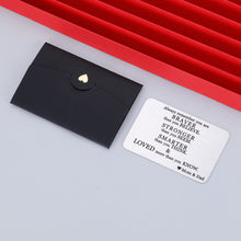 Load image into Gallery viewer, Christmas Engraved Wallet Inserts Gift for Son Daughter Valentines Day Gift from Dad Mom Metal Wallet Card Insert Birthday Graduation Gifts for Stepdaughter Stepson Always Remember