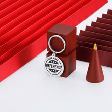 Load image into Gallery viewer, Thank You Gift Keychain for Yourself Coworker Volunteer Appreciation Gifts for Colleague Coach Mentor Employee Staff Gift You Make a Difference Christmas Inspirational Keyring Stocking Stuffer