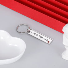 Load image into Gallery viewer, Gifts for Dad Keychain from Son Daughter Fathers Day Gift Daddy Birthday Appreciate for Step dad Father in Law from Stepdaughter Stepson Papa i Love You Dad Wedding Christmas Gifts