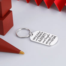 Load image into Gallery viewer, Chr.stian Gifts for Women Girl Inspirational Keychain for Bible Verse Feminist Mother Mom Sister Motivational Gift She Is Clothed With Strength And Dignity Christmas Stocking Stuffer Birthday