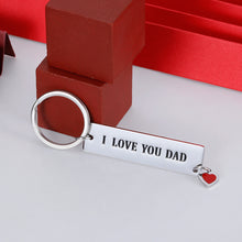 Load image into Gallery viewer, Fathers Day Gift Dad Keychain from Son Daughter Birthday Appreciate Gifts for Daddy Step dad Father in Law from Stepdaughter Stepson Papa i Love You Dad Wedding Christmas Gifts Key Ring
