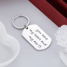 Load image into Gallery viewer, Valentines Day Gift Keychain for Husband Boyfriend From Girlfriend Wife Anniversary Birthday Gifts For Couple Keyring Women Men You Have My Heart Him Her Wedding