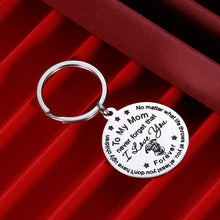 Load image into Gallery viewer, Mom Gift from Son Daughter Mothers Day Funny Inspirational Keychain for Women Her from Stepdaughter Stepson Children from Teenage No Matter What Life Throws At You Keyring
