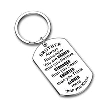 Load image into Gallery viewer, Christmas Gif Inspirational Keychain Stocking Stuffers for Granddaughter from Grandma Grandpa Grandparents from Mimi Mamaw Nana Always Remember You Are Braver Valentine's Day