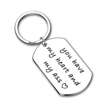 Load image into Gallery viewer, Valentines Day Gift Keychain for Husband Boyfriend From Girlfriend Wife Anniversary Birthday Gifts For Couple Keyring Women Men You Have My Heart Him Her Wedding