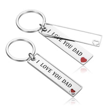 Load image into Gallery viewer, Gifts for Dad Keychain from Son Daughter Fathers Day Gift Daddy Birthday Appreciate for Step dad Father in Law from Stepdaughter Stepson Papa i Love You Dad Wedding Christmas Gifts