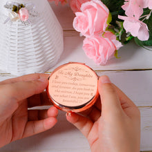 Load image into Gallery viewer, Daughter Gifts from Mom Dad Compact Mirror Stocking Stuffers for Teen Girls Birthday Makeup Pocket Mirror for Stepdaughter Granddaughter Unique Wedding Graduation Gifts