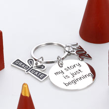 Load image into Gallery viewer, Class of 2021 Keychain Graduation Gifts for Students Nurse Her Inspirational Key Ring Him Grads Daughter Son from Dad Mom Women Men College Boys Girls My Story is Just Beginning Birthday