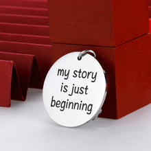 Load image into Gallery viewer, Class of 2021 Keychain Graduation Gifts for Students Nurse Her Inspirational Key Ring Him Grads Daughter Son from Dad Mom Women Men College Boys Girls My Story is Just Beginning Birthday