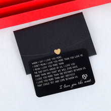 Load image into Gallery viewer, I Love You Wallet Card Insert Anniversary Gif for Men Christmas Gifs for Boyfriend Valentine Day Couple Gifs for Husband Fathers Day for Him Birthday Wedding for Groom Fiance Him