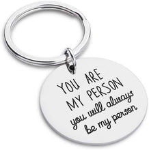 Load image into Gallery viewer, Best Friend Christmas Gifts Keychain Pendant- You Are My Person Key Ring Charm, Best Gift for Friends Girlfriend Boyfriend and Couples BFF and Loved Ones (Gift Package)