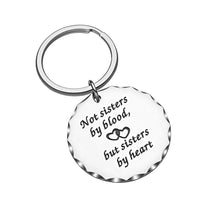 Load image into Gallery viewer, Best Friend Sister Gifts Keychain Pendant Friendship Gift for BFF,Friends,Sisters Girlfriend, Woman Girls Not Sisters by Blood But Sisters by Heart Key Ring Charm