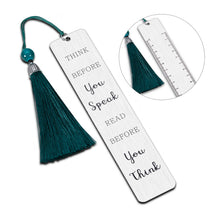 Load image into Gallery viewer, Birthday Gifts Bookmark with Tassel for Him Her Men Women Friend Book Lover Nurse Student Teacher Book marker with Meaningful Quote Christmas Anniversary Graduation Gifts for Daughter Son from Mom Dad