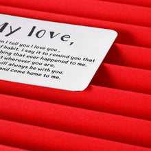 Load image into Gallery viewer, I Love You Valentine Day Gif Engraved Wallet Card Insert for Boyfriend Husband Men Groom Fiancé Christmas Anniversary Wedding for him Birthday Romantic Stocking Stuffers from Wife Girlfriend