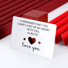 Load image into Gallery viewer, Funny Anniversary Gif for Husband Boyfriend Engraved Wallet Insert Card from Girlfriend Wife Christmas Birthday Valentines Day Wedding Stocking Stuffers for Son Daughter Friend BFF Sister Brother