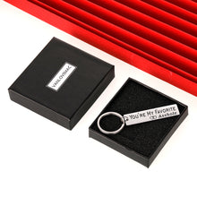 Load image into Gallery viewer, Funny Anniversary Gift Couple Keychain for Boyfriend Husband from Wife Girlfriend Birthday You are My Favorite Valentines Day Wedding Engraved Keyring