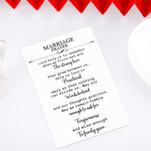Load image into Gallery viewer, Marriage Prayer Wedding Gifts Card for Husband Couples Anniversary Engagement Christian Unique Gift for Wife Bride Groom Men Him Her Newlywed Couple from Parent Valentines Christmas Easter Present