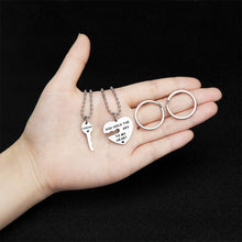 Load image into Gallery viewer, Couple Keychains Set Necklace Gift for Wife Husband Boyfriend Girlfriend Him Her You Hold the Key To My Heart Forever Anniversary Wedding Valentine Birthday Jewelry Key Ring Charm Gift (2pcs)