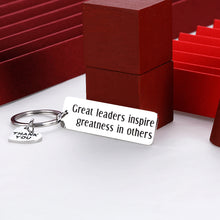 Load image into Gallery viewer, Boss Christmas Keychain Appreciation Gifts for Leaders Mentor Supervisor Men Women Office Birthday Thank You Leaving Going Away Retirement Gift for Manager Him Her from Coworker Colleague Farewell