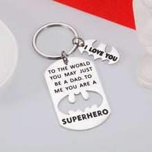 Load image into Gallery viewer, Fathers Day Dad Gifts Keychain from Daughter Son Wife Daddy Gift for Stepdad New Dad Husband Father of Bride Gift from Kids Stepdaughter Stepson Child Grandpa Christmas Birthday Valentine Men Him