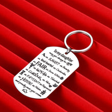 Load image into Gallery viewer, to My Daughter Gift Funny Keychain for Daughter Stepdaughter Inspirational Keyring from Mom Dad Birthday Christmas Valentines Day Graduation Anniversary 16 Adults Teen Girls Princesses Mother’s Day