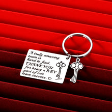 Load image into Gallery viewer, Thank You Gifts Keychain Employee Coworker Gift for Women Men Boss Ladies Team Employee Appreciation Retirement Going Away Farewell Leaving Office Stuff Bosses Day Birthday Christmas Goodbye Gift