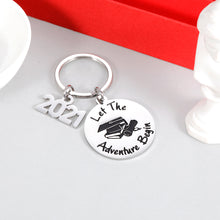 Load image into Gallery viewer, Graduation Gifts for Class of 2021 Keychain Senior College Junior High School Masters Nurse Law Grads Inspirational Gift for Daughter Son from Mom Dad for Best Friend Men Women Funny Keychain Present