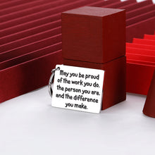 Load image into Gallery viewer, Coworker Leaving Colleague Farewell Boss Keychain Gifts for Friend Going Away Goodbye Inspirational Appreciation Christmas Retirement Gift for Volunteer Employee Social Worker Birthday Women Men