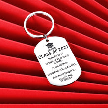 Load image into Gallery viewer, Class of 2021 Graduation Gifts Inspirational Keychain for Grad Senior High School College Daughter Son Best Friend Student Women Men Her Him for Boys Girls Jewelry from Mom Dad Grandma Grandpa
