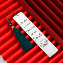 Load image into Gallery viewer, Inspirational Bookmark with Tassel Reading Gift for Women Men Boy Girl Best Friend Student Teacher Book Lover Reader Office Birthday Christmas 2021 Graduation Gifts Metal Book Marker for Daughter Son