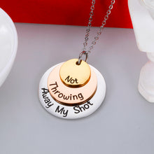 Load image into Gallery viewer, Hamilton Musical Merchandise Gifts Necklace Keychain ‘Not Throwing Away My Shot’ Tri-Layer Broadway Musical Inspired Jewelry for Hamilton Fans Theatre Souvenirs for Teen Girls Women Kids Children