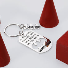 Load image into Gallery viewer, Fathers Day Dad Gifts Keychain from Daughter Son Wife Daddy Gift for Stepdad New Dad Husband Father of Bride Gift from Kids Stepdaughter Stepson Child Grandpa Christmas Birthday Valentine Men Him