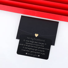 Load image into Gallery viewer, I Love You Gifts to Husband Engraved Wallet Card Insert for Valentines Day Christmas to Men Boyfriend Anniversary Birthday Wedding Father's Day Gift from Wife Girlfriend Groom Fiance Romantic gift