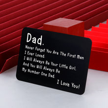 Load image into Gallery viewer, I Love You to Father Gift from Daughter for Dad Husband Christmas Birthday Father's Day Wedding Wallet Insert Card for Stepdad Dad To Be Father Of The Bride Stocking Stuffers Present from Kids