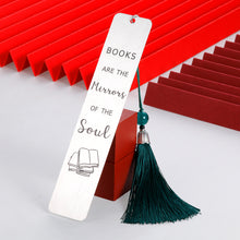 Load image into Gallery viewer, Inspirational Bookmark with Tassel Reading Gift for Women Men Boy Girl Best Friend Student Teacher Book Lover Reader Office Birthday Christmas 2021 Graduation Gifts Metal Book Marker for Daughter Son