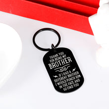 Load image into Gallery viewer, Brother Gifts Keychain for Brother from Sister Brother Funny Tank You Gift for Birthday Christmas Valentines Day Siblings Day Graduation for Big Little Brother Men Boys Stepbrother Brother in Law Cousin