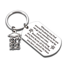 Load image into Gallery viewer, 2022 Graduation Gifts Keychain for Her Him Class of 2022 High School College Students Grads Inspirational Gift for Senior Nurse Boys Girls Master Son Daughter Women Men Keyring Jewelry Birthday