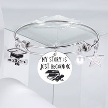 Load image into Gallery viewer, Inspirational Graduation Nurse Gifts for Class of 2021 Bracelet for College Senior High School Students Thank You gift for Nurse Week Grads Friend Men Women Bangle for Women Back To School Present
