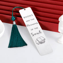 Load image into Gallery viewer, Inspirational Bookmark with Tassel Reading Gift for Women Men Boy Girl Best Friend Student Teacher Book Lover Reader Office Birthday Christmas 2021 Graduation Gifts Metal Book Marker for Daughter Son