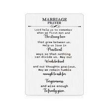 Load image into Gallery viewer, Marriage Prayer Wedding Gifts Card for Husband Couples Anniversary Engagement Christian Unique Gift for Wife Bride Groom Men Him Her Newlywed Couple from Parent Valentines Christmas Easter Present