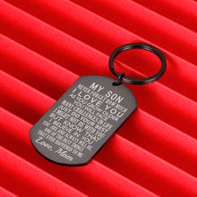 Load image into Gallery viewer, Inspirational Gift to Son from mom-Never Forget How Much i Love You Gift Keychain for Teen Boy from Mother in Law Stepmom