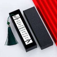 Load image into Gallery viewer, Inspirational Gift Bookmark with Tassel for Women Men Reader Metal Birthday Christmas Office 2021 Graduation Gifts for Book Lover Friends Daughter Son from Mom Dad Student Stainless Steel
