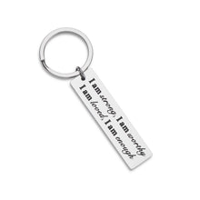 Load image into Gallery viewer, Inspirational Faith Gifts Keychain for Women Men Teen Boys Girls Myself to Best Friend i Am Strong i Am Worthy i Am Loved i Am Enough Birthday Anniversary Graduation Brand: VANLOVEMAC