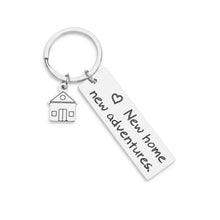 Load image into Gallery viewer, Housewarming Gifts Keychain for New Home Gift First Home Keyring Best Neighbor Gifts Realtor Closing Gifts House Keys New Home New Adventures Presents