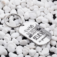 Load image into Gallery viewer, Inspirational 2021 Graduation Birthday Gift for Boys Girls Men Women Keychain for Best Friend Sister Brother Athlete Yourself Myself Motivational Self-Help Christmas Keyring